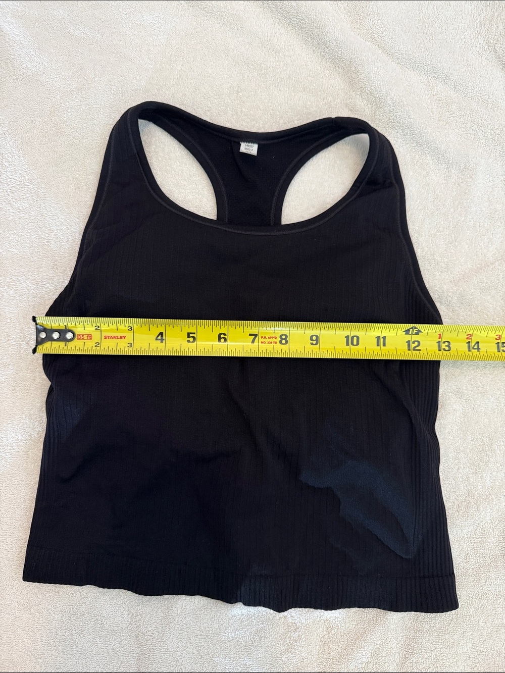 Black Racerback Ribbed Tank Top - Picture 3 of 3